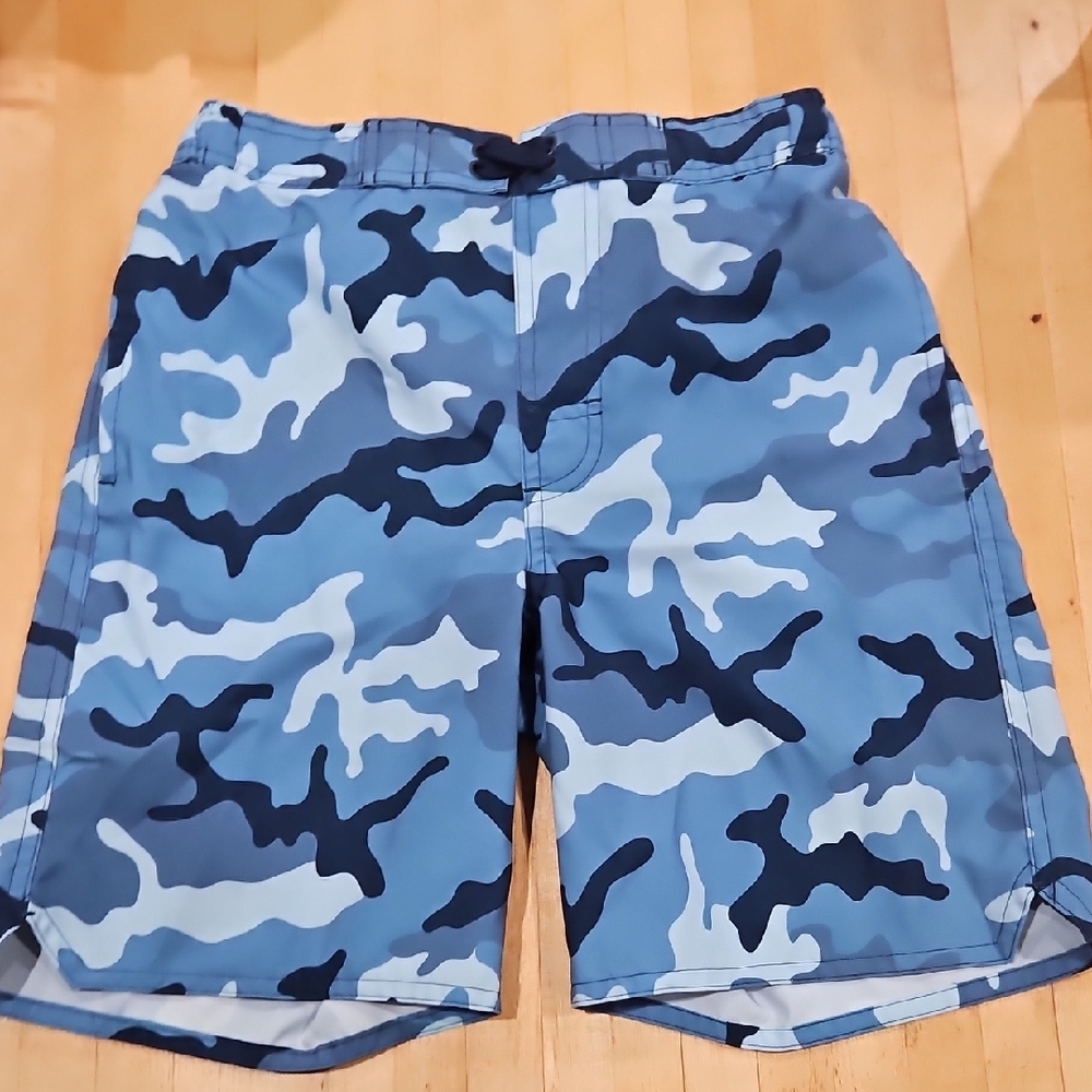 Blue Camouflage Shorts